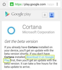Cara Download Cortana