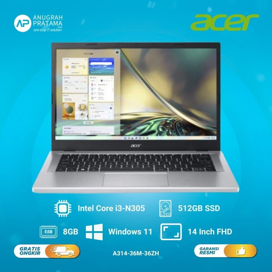 Acer A314 Core i3: Laptop Ringan dengan Performa Andal