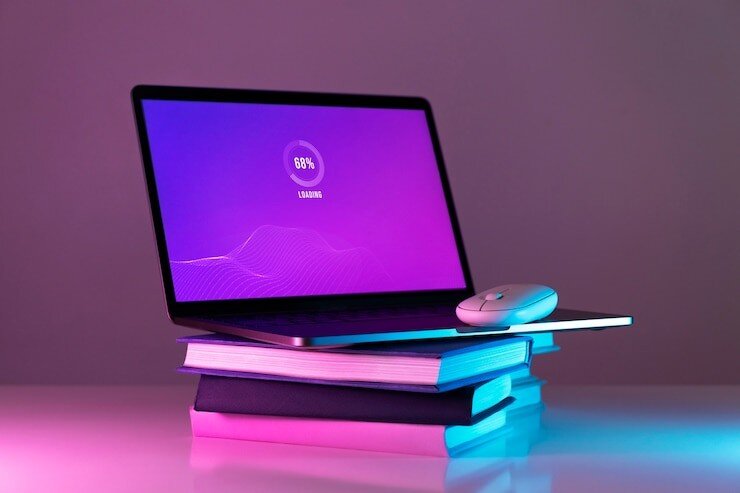 Ilustrasi laptop yang cocok untuk bekerja