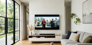 TV di ruang keluarga