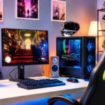 Setup PC gaming modern dengan casing RGB, monitor gaming, keyboard mekanikal, dan kursi gaming sebagai ilustrasi review PC gaming terbaik untuk gamer pemula tahun 2026