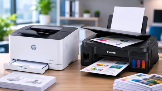 Perbandingan printer inkjet dan printer laserjet untuk membantu memilih printer yang sesuai dengan kebutuhan mencetak dokumen dan gambar.