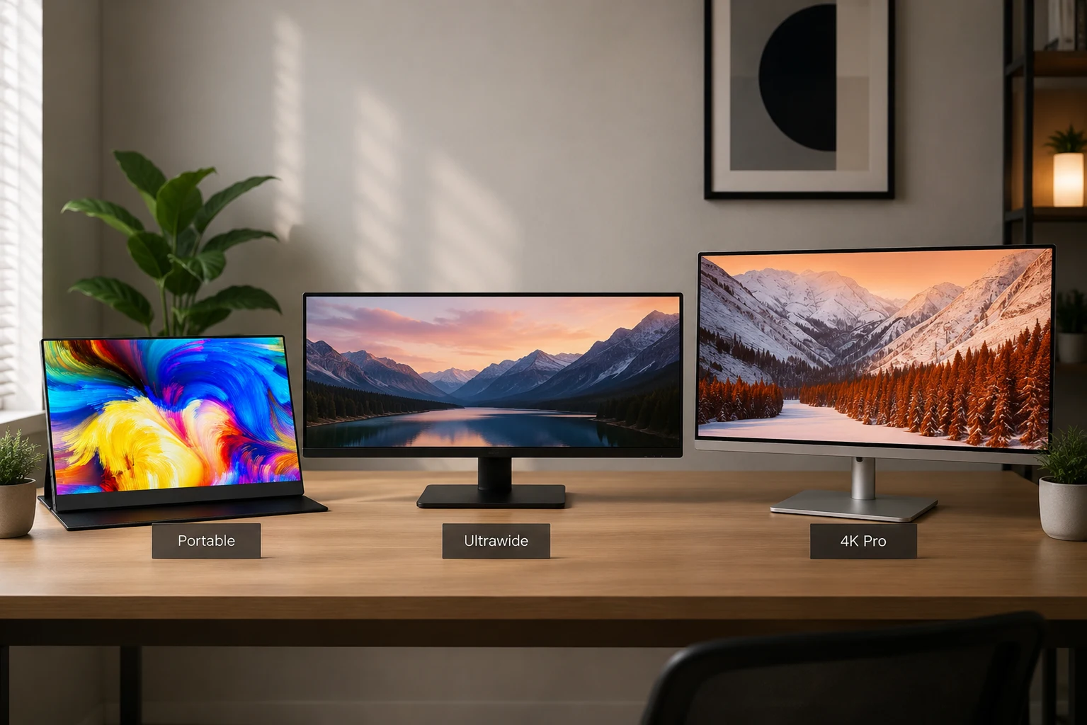 Jenis Monitor Portable, Ultrawide, 4K Pro