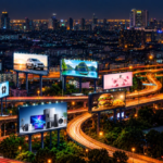 Tampilan Videotron di Outdoor Malam Hari