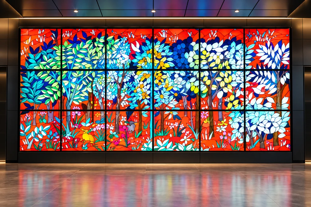 Video Wall di Sebuah Lorong Gedung